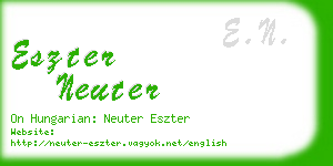 eszter neuter business card